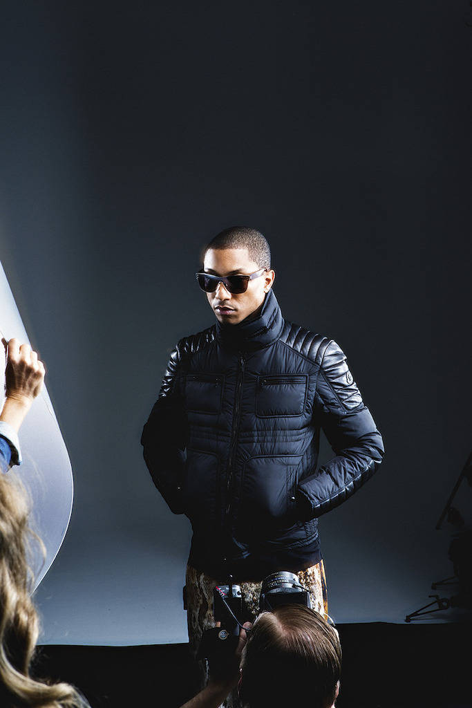 Pharrell Williams' Moncler Lunettes launched last night at the opening of  Moncler store in Paris