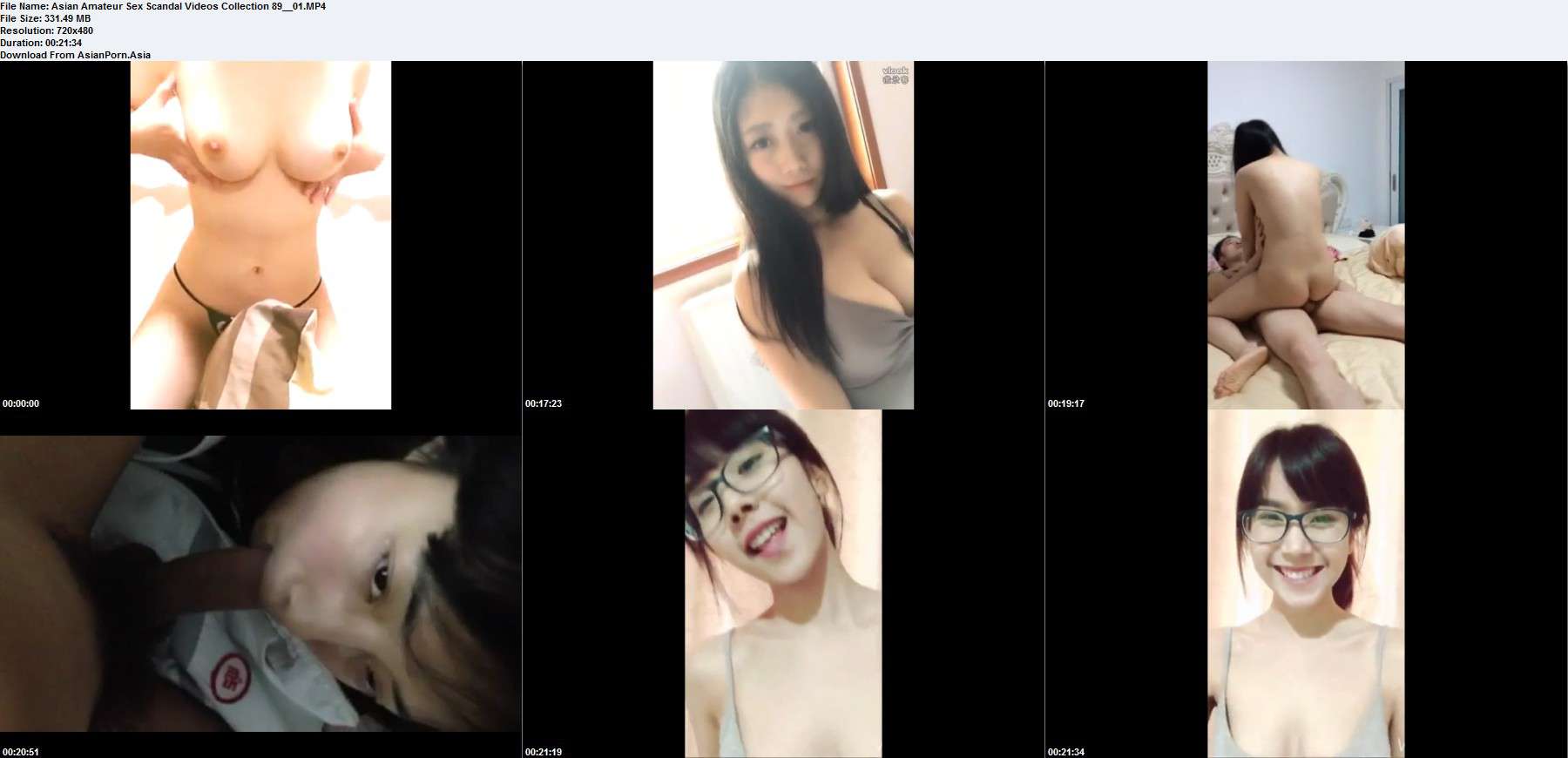 Asian Amateur Sex Scandal Videos Collection 88