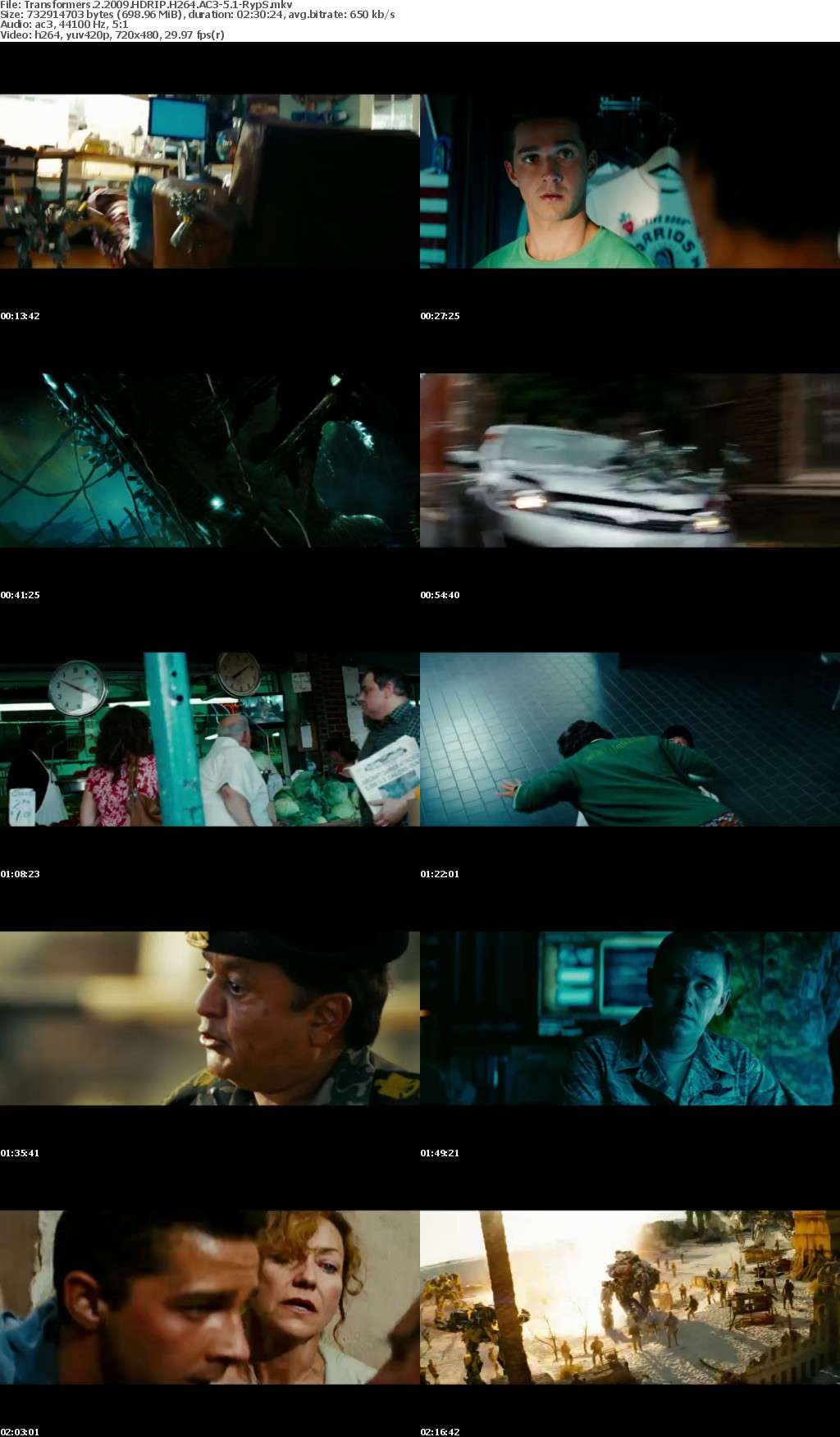 Transformers 2 2009 HDRIP H264 AC3-5 1-RypS Transformers 2 2009 HDRIP H264 AC3-5 1-RypS