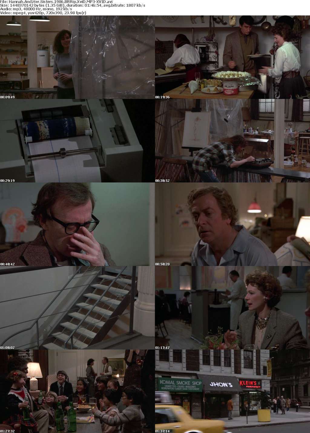 Hannah And Her Sisters 1986 BRRip XviD MP3-XVID Hannah And Her Sisters 1986 BRRip XviD MP3-XVID