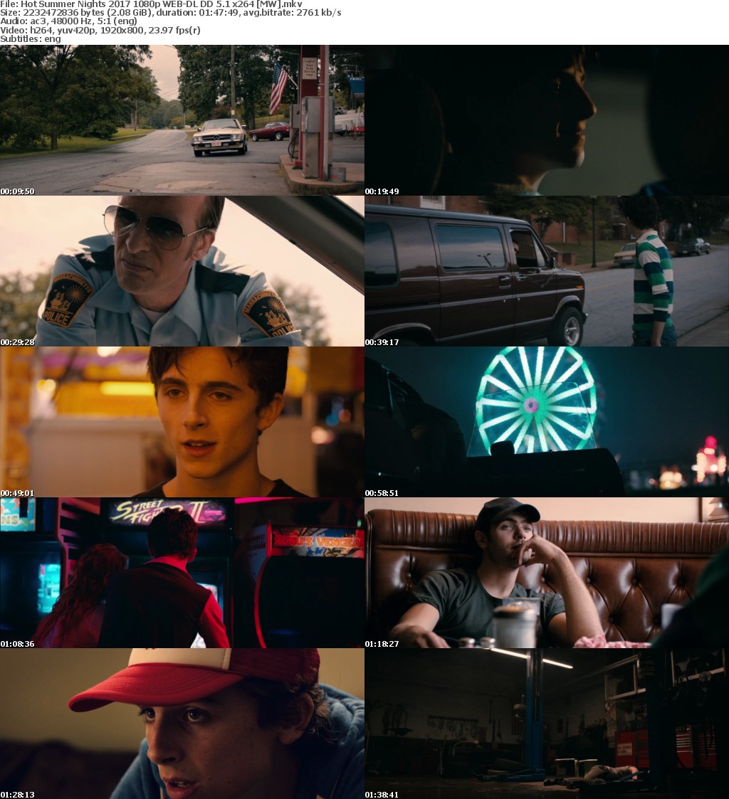 Hot Summer Nights (2017) 1080p WEB-DL DD 5.1 x264 MW