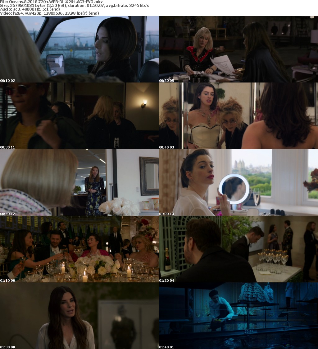 Oceans 8 (2018) 720p WEB-DL X264 AC3-EVO