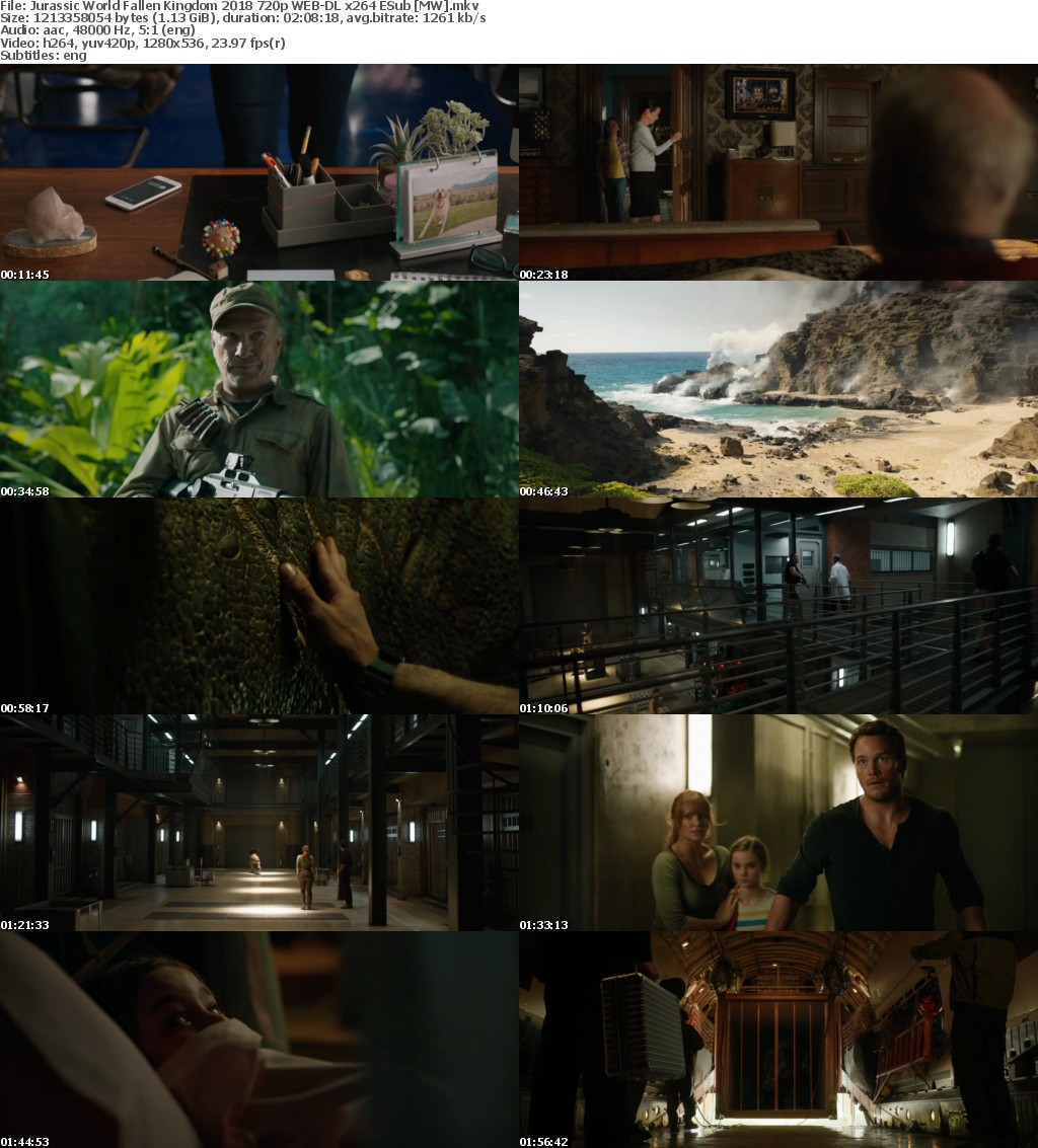 Jurassic World Fallen Kingdom (2018) 720p WEB-DL x264 ESub MW