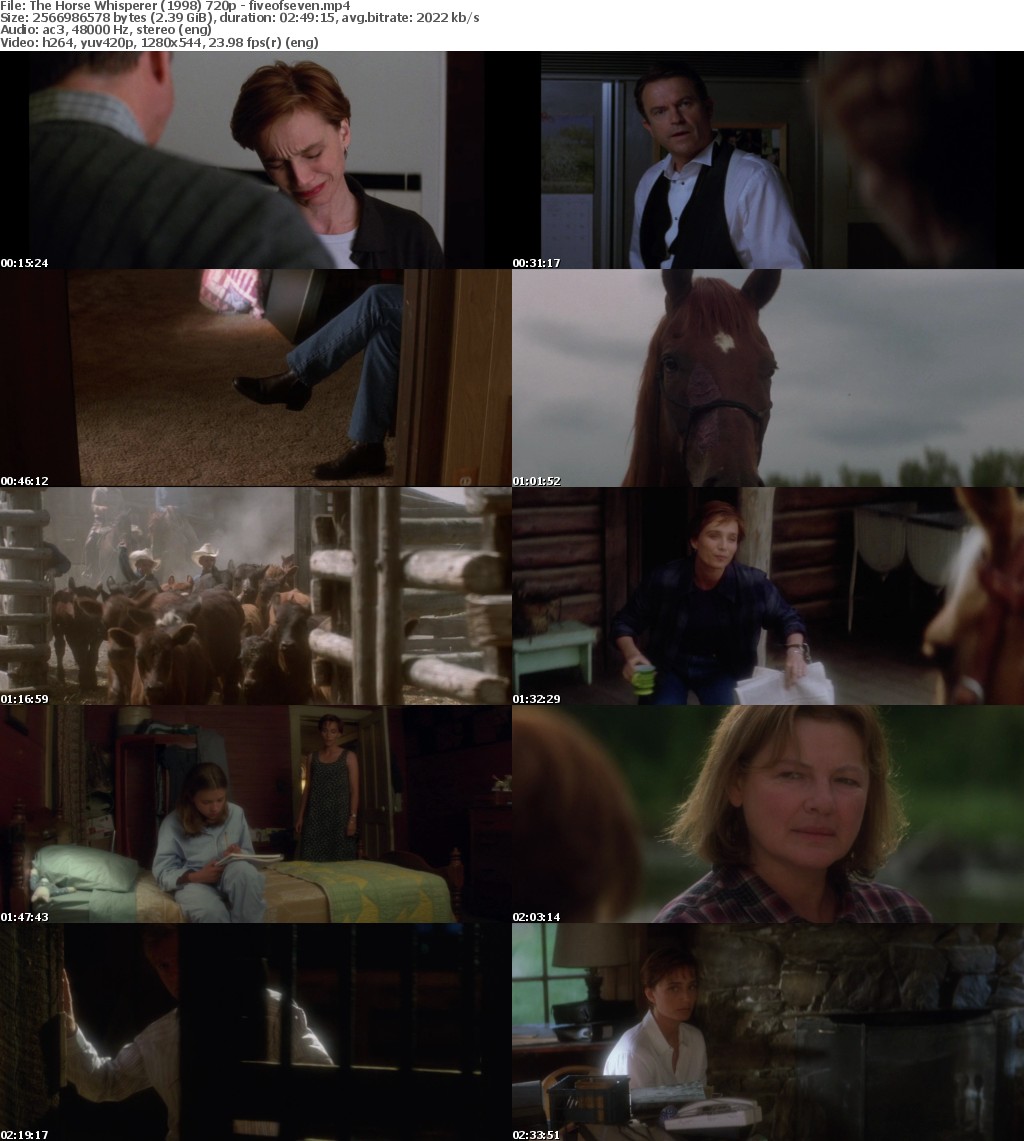 The Horse Whisperer (1998) 720p BRRip x264-fiveofseven