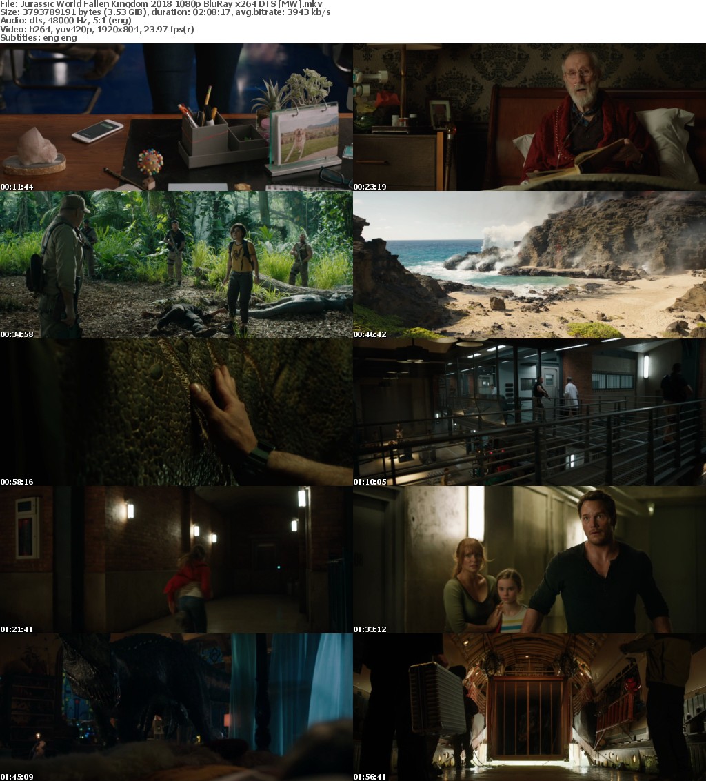 Jurassic World Fallen Kingdom (2018) 1080p BluRay x264 DTS [MW]