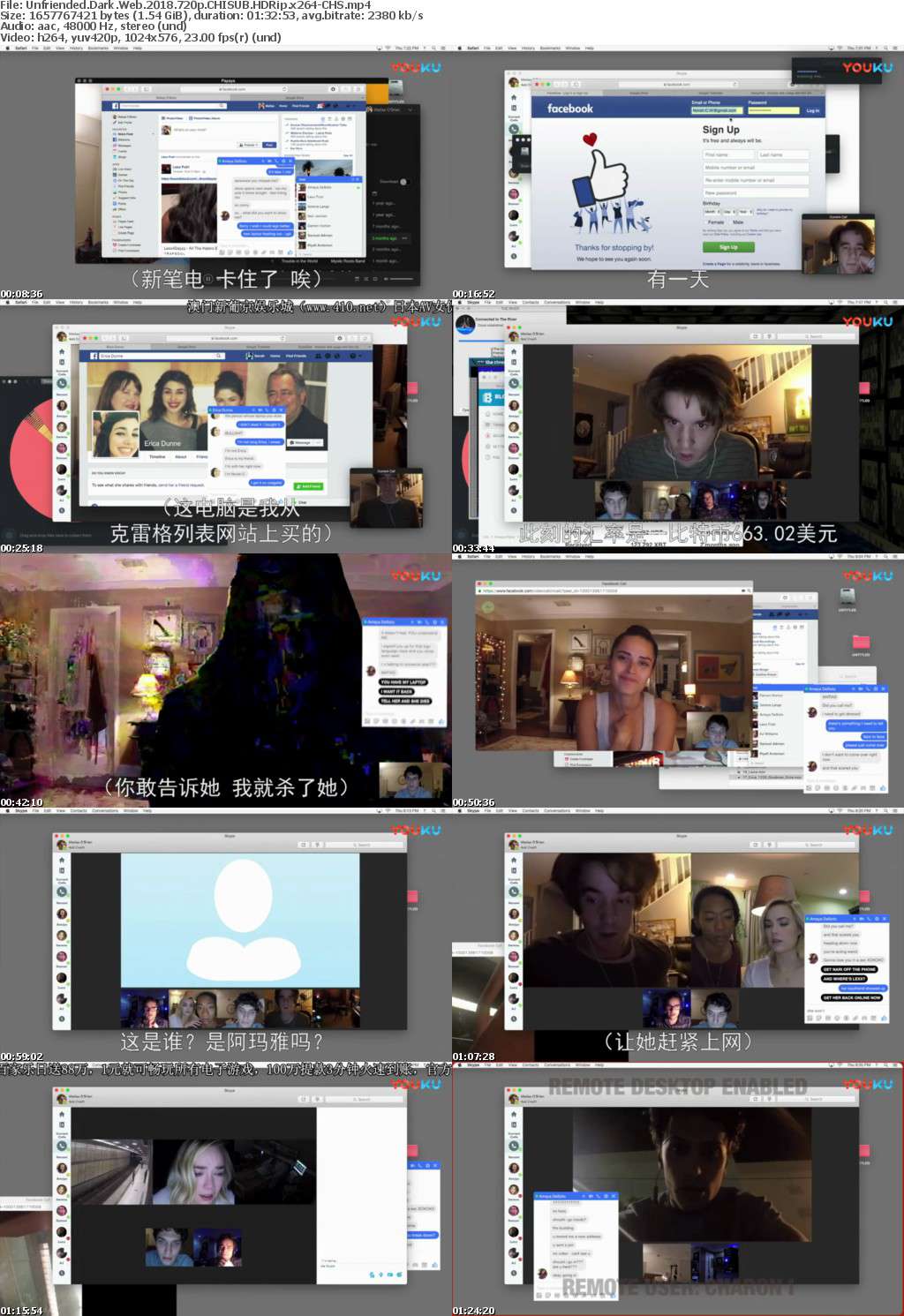 Unfriended Dark Web (2018) 720p CHISUB HDRip x264-CHS