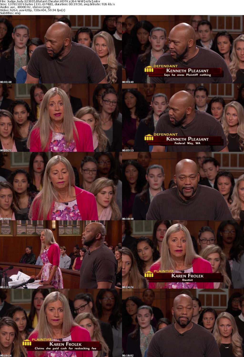 Judge Judy S23E05 Blatant Cheater HDTV x264-W4F