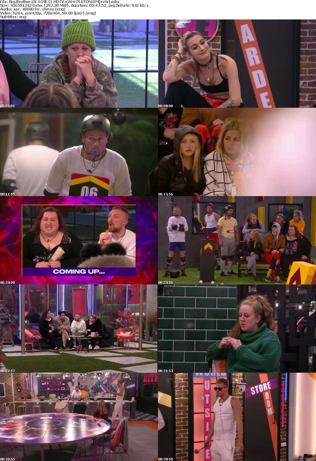 Big Brother UK S19E11 HDTV x264-PLUTONiUM