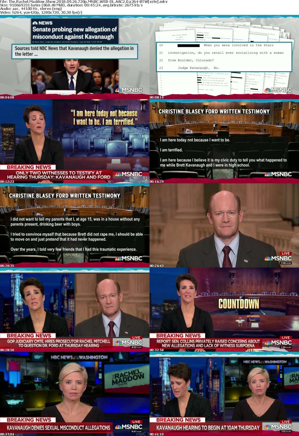 The Rachel Maddow Show (2018) 09 26 720p MNBC WEB-DL AAC2.0 x264-BTW