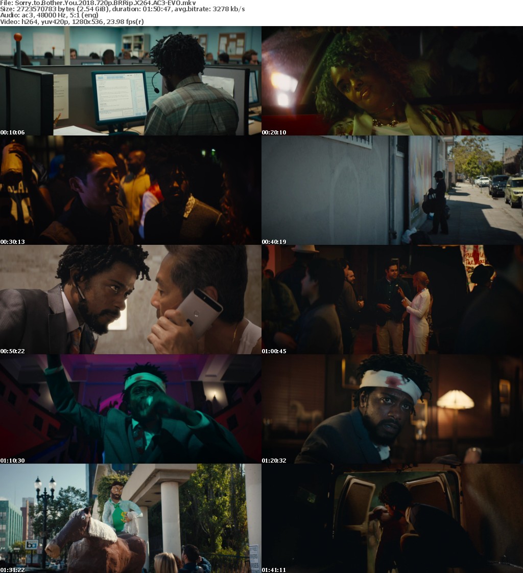 Sorry to Bother You (2018) 720p BRRip X264 AC3-EVO