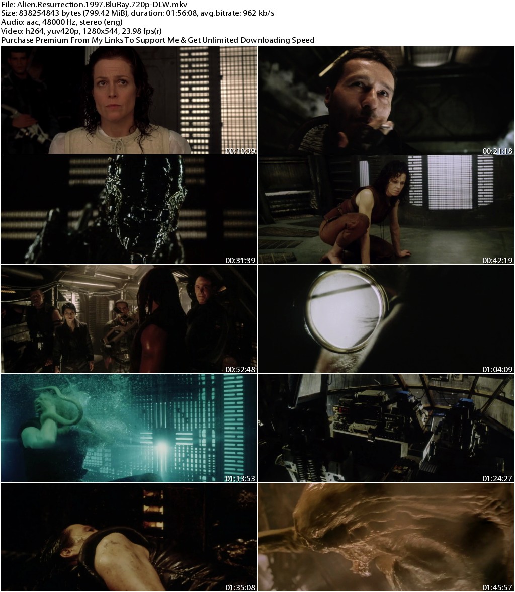 Alien Resurrection (1997) 720p BluRay x264-DLW