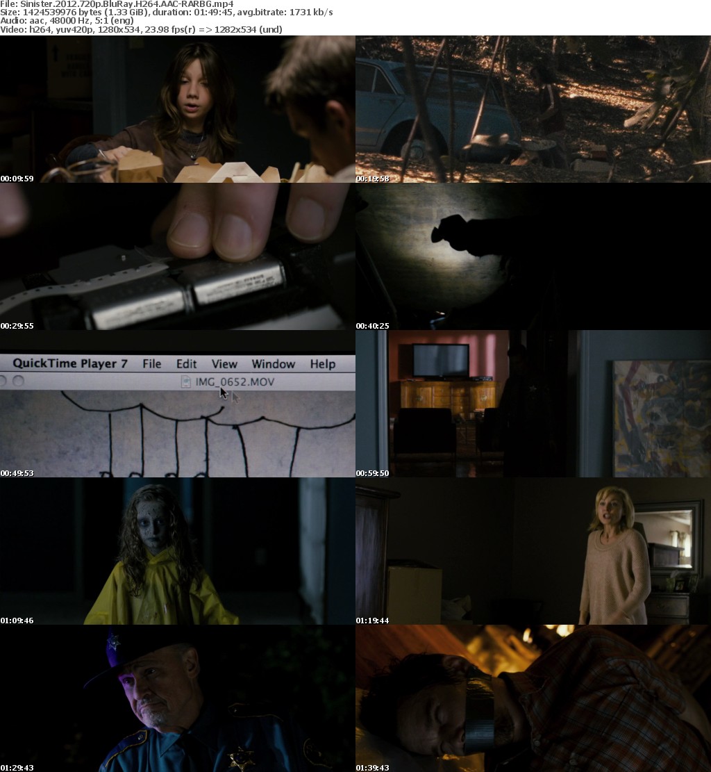 Sinister (2012) 720p BluRay H264 AAC-RARBG