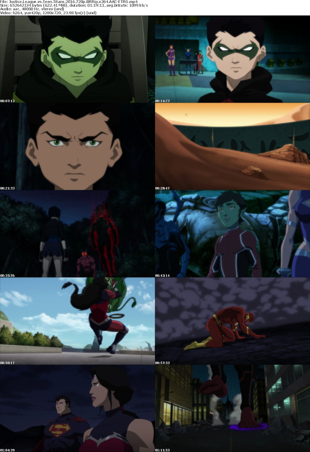 Justice League vs Teen Titans (2016) 720p BRRip x264 AAC-ETRG