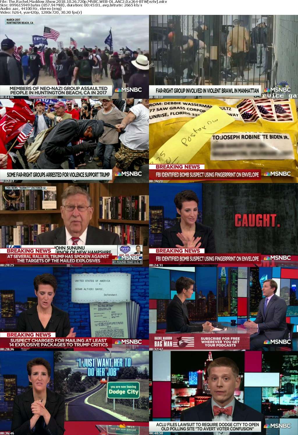 The Rachel Maddow Show (2018) 10 26 720p MNBC WEB-DL AAC2.0 x264-BTW