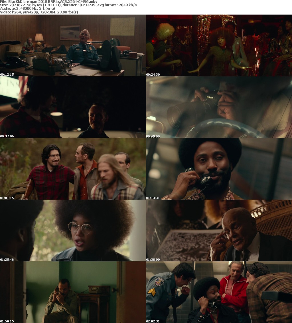 BlacKkKlansman (2018) BRRip AC3 X264-CMRG