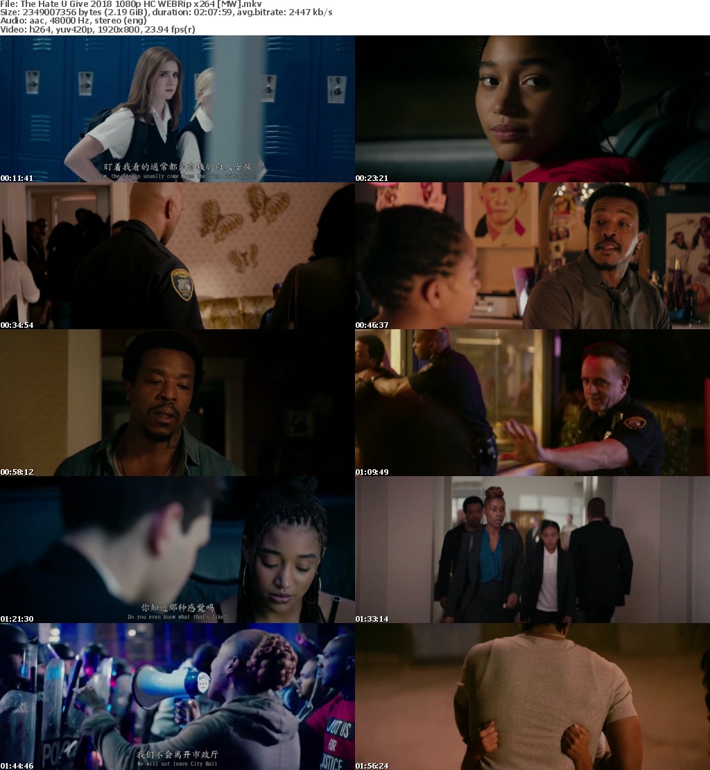 The Hate U Give (2018) 1080p HC WEBRip x264 MW