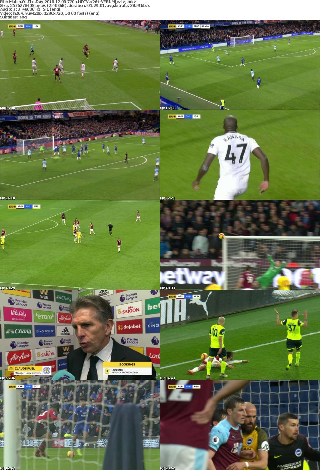 Match Of The Day (2018) 12.08 720p HDTV x264-VERUM