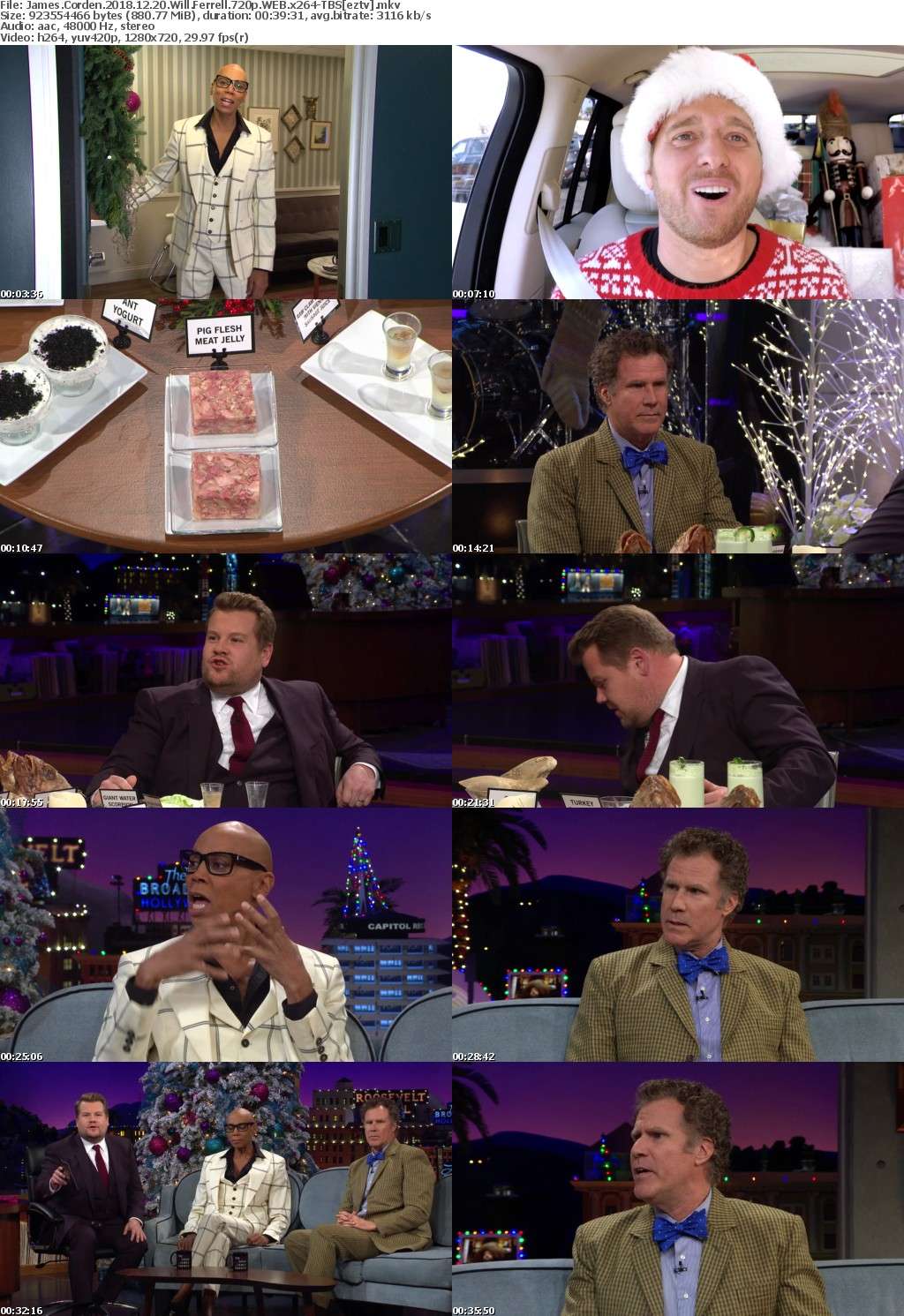 James Corden (2018) 12 20 Will Ferrell 720p WEB x264-TBS