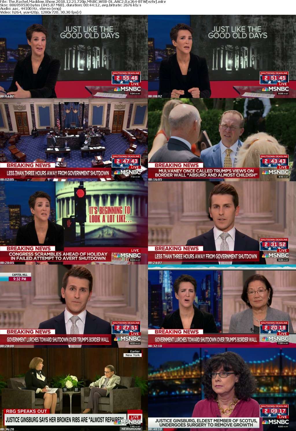 The Rachel Maddow Show (2018) 12 21 720p MNBC WEB-DL AAC2.0 x264-BTW