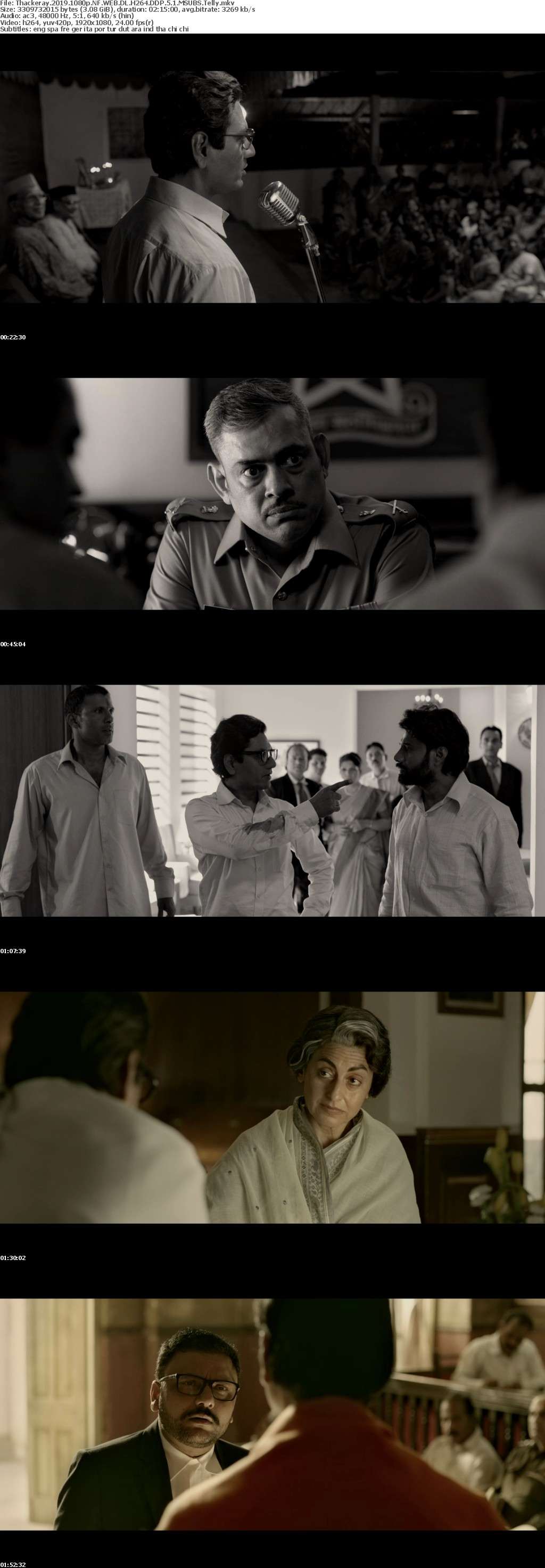 Thackeray 2019 1080p NF WEB DL H264 DDP 5 1 MSUBS Telly Thackeray 2019 1080p NF WEB DL H264 DDP 5 1 MSUBS Telly