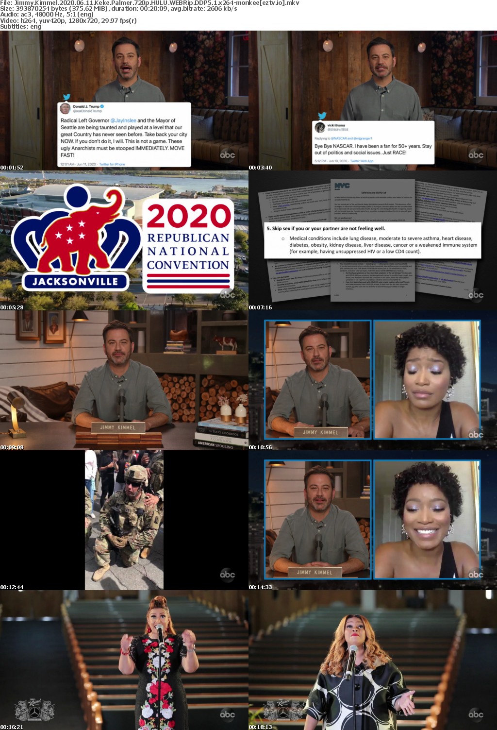 Jimmy Kimmel 2020 06 11 Keke Palmer 720p HULU WEBRip DDP5 1 x264-monkee