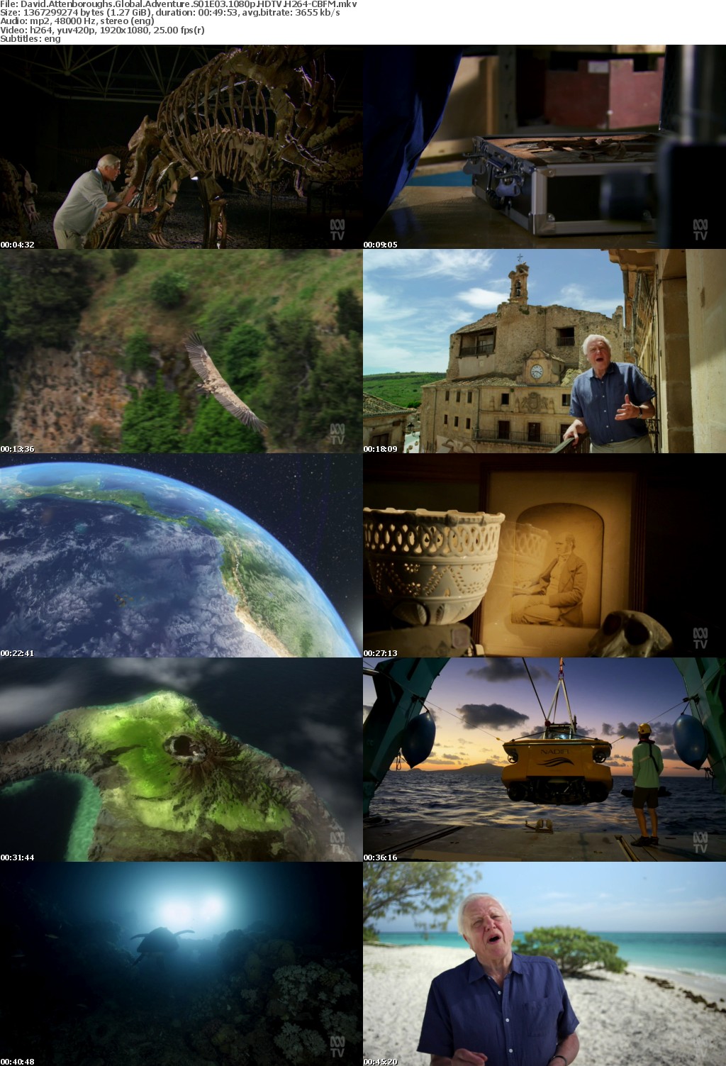 David Attenboroughs Global Adventure S01 1080p HDTV H264-CBFM
