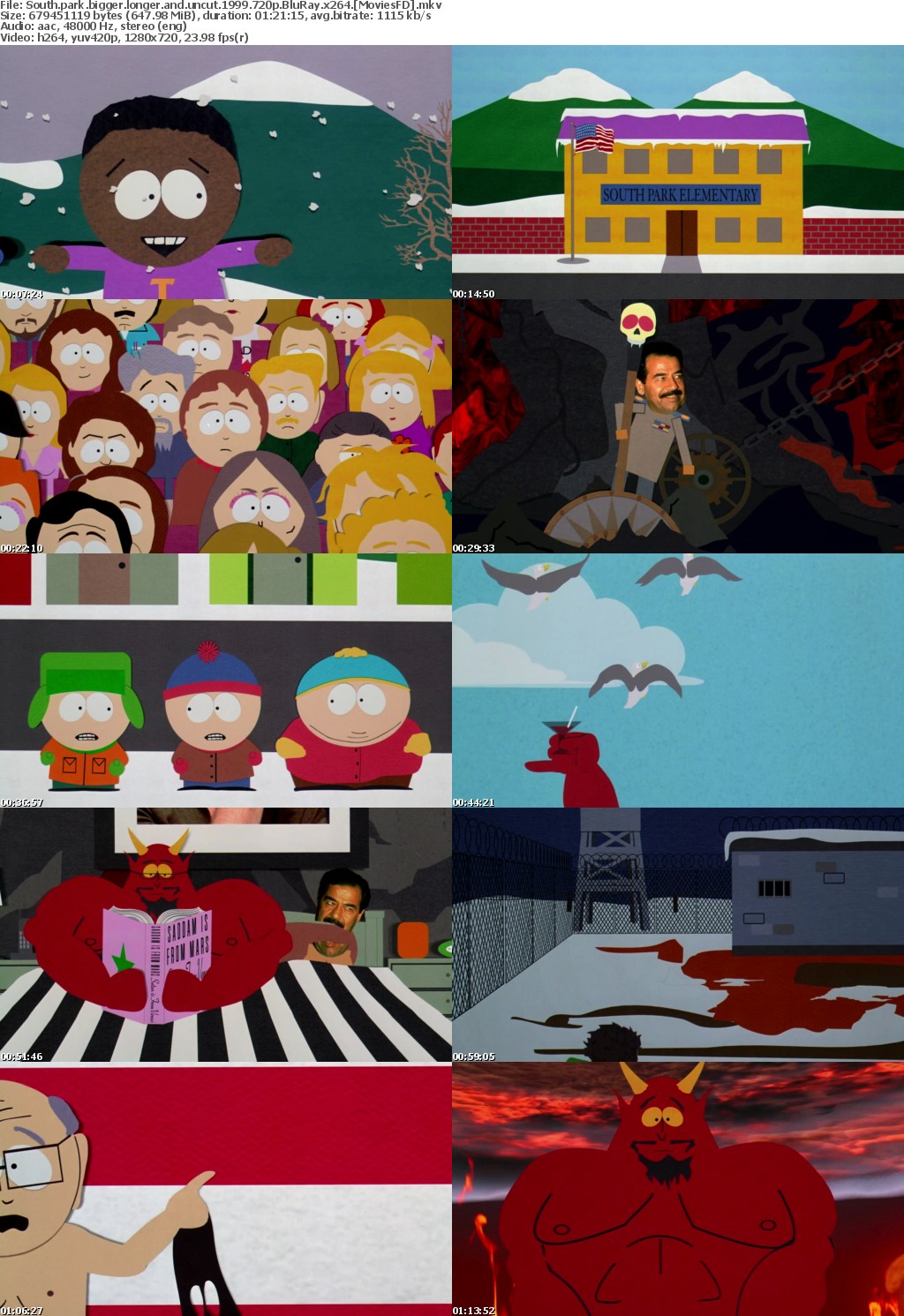 South Park Bigger Longer and Uncut (1999) 720P Bluray X264 Moviesfd