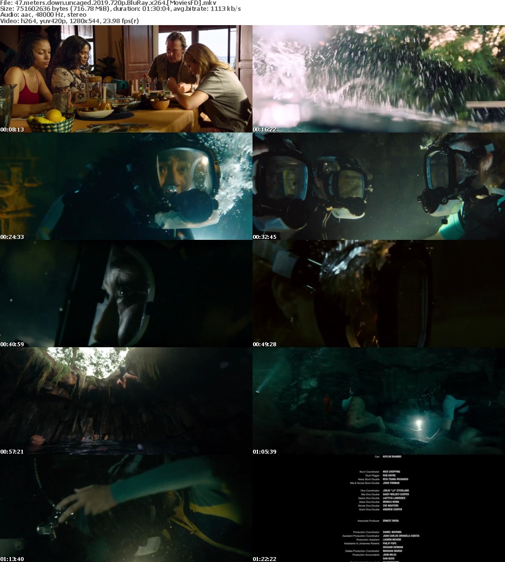 47 Meters Down Uncaged (2019) 720p BluRay x264 - MoviesFD