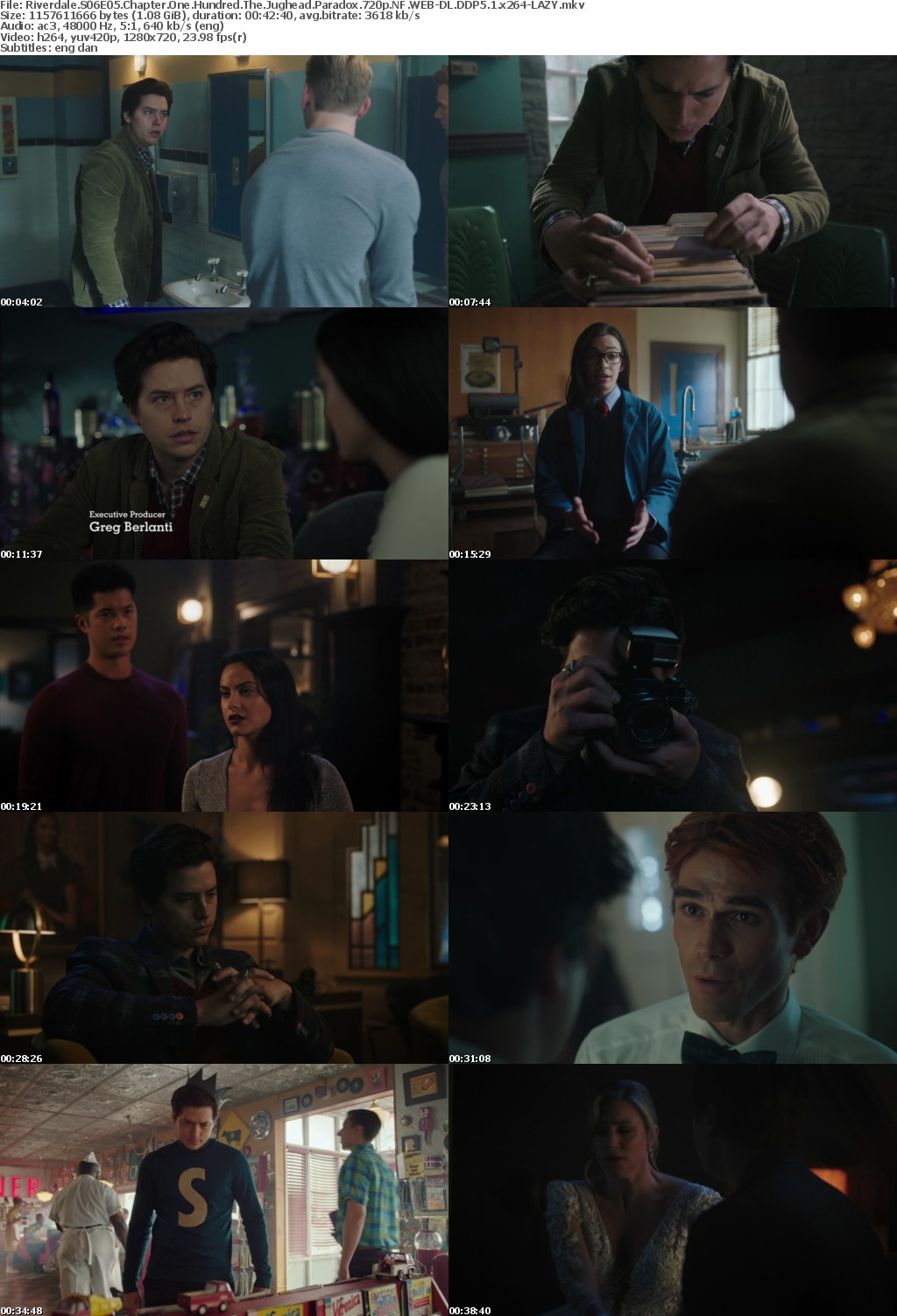Riverdale US S06E05 Chapter One Hundred The Jughead Paradox 720p NF WEBRip DDP5 1 x264-LAZY