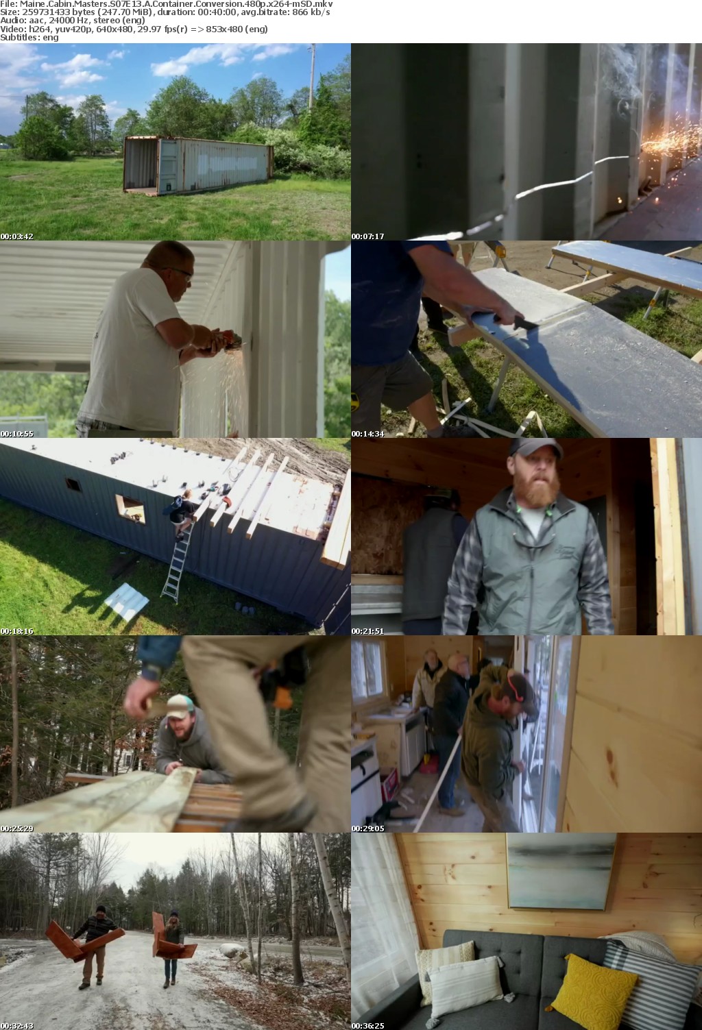 Maine Cabin Masters S07E13 A Container Conversion 480p x264-mSD