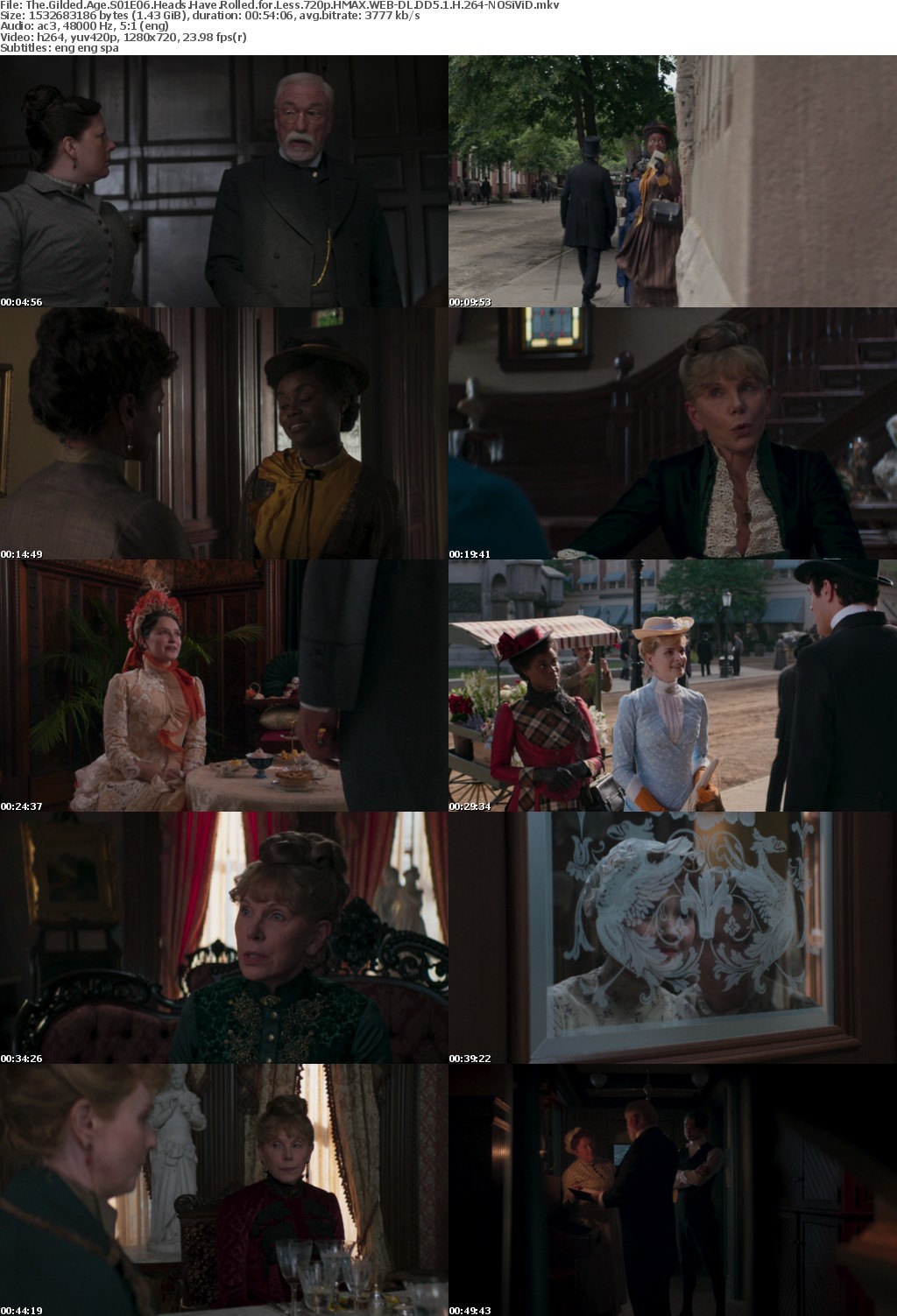 The Gilded Age S01E06 Heads Have Rolled for Less 720p HMAX WEBRip DD5 1 x264-NOSiViD
