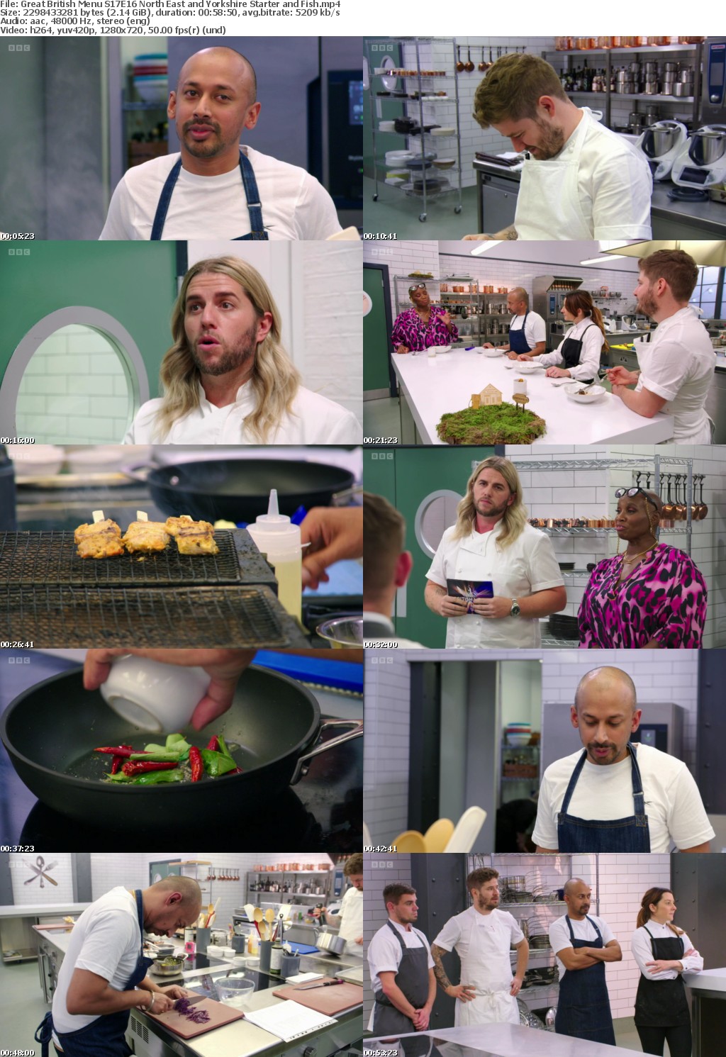 Great British Menu S17E16 North East and Yorkshire Starter and Fish (1280x720p HD, 50fps, soft Eng subs)