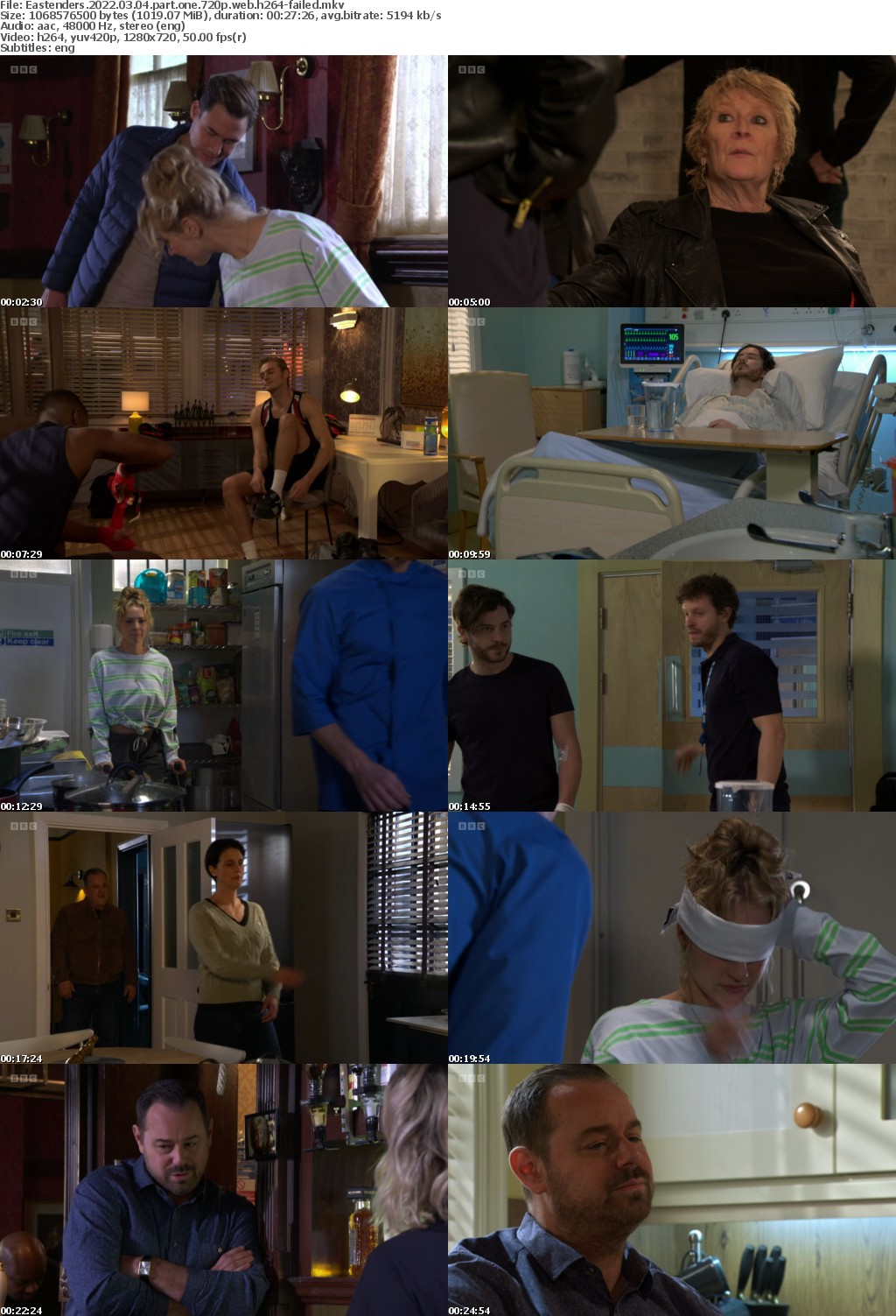 Eastenders 2022 03 04 Part One 720p WEB h264-FaiLED
