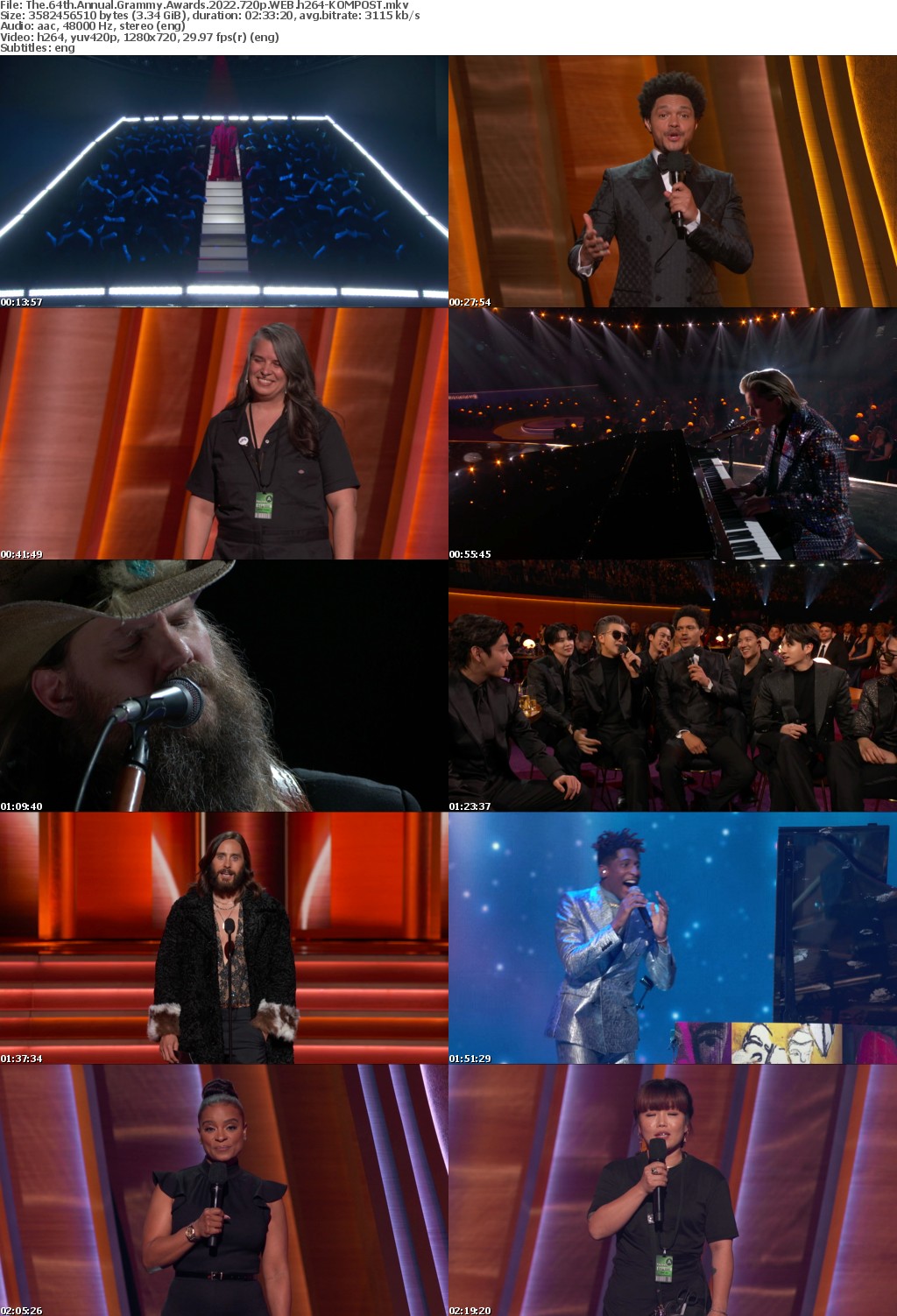 The 64th Annual Grammy Awards 2022 720p WEB h264-KOMPOST