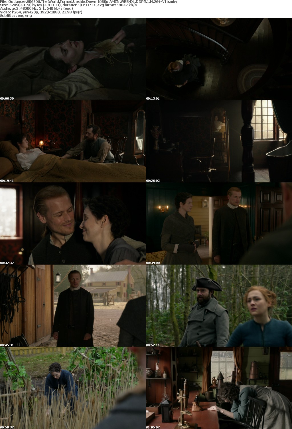 Outlander S06E06 The World Turned Upside Down 1080p AMZN WEBRip DDP5 1 x264-NTb