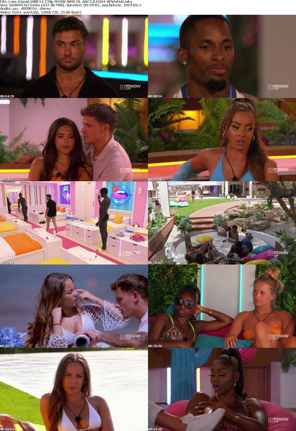 Love Island S08E14 720p 9NOW WEB-DL AAC2 0 H264-WhiteHat