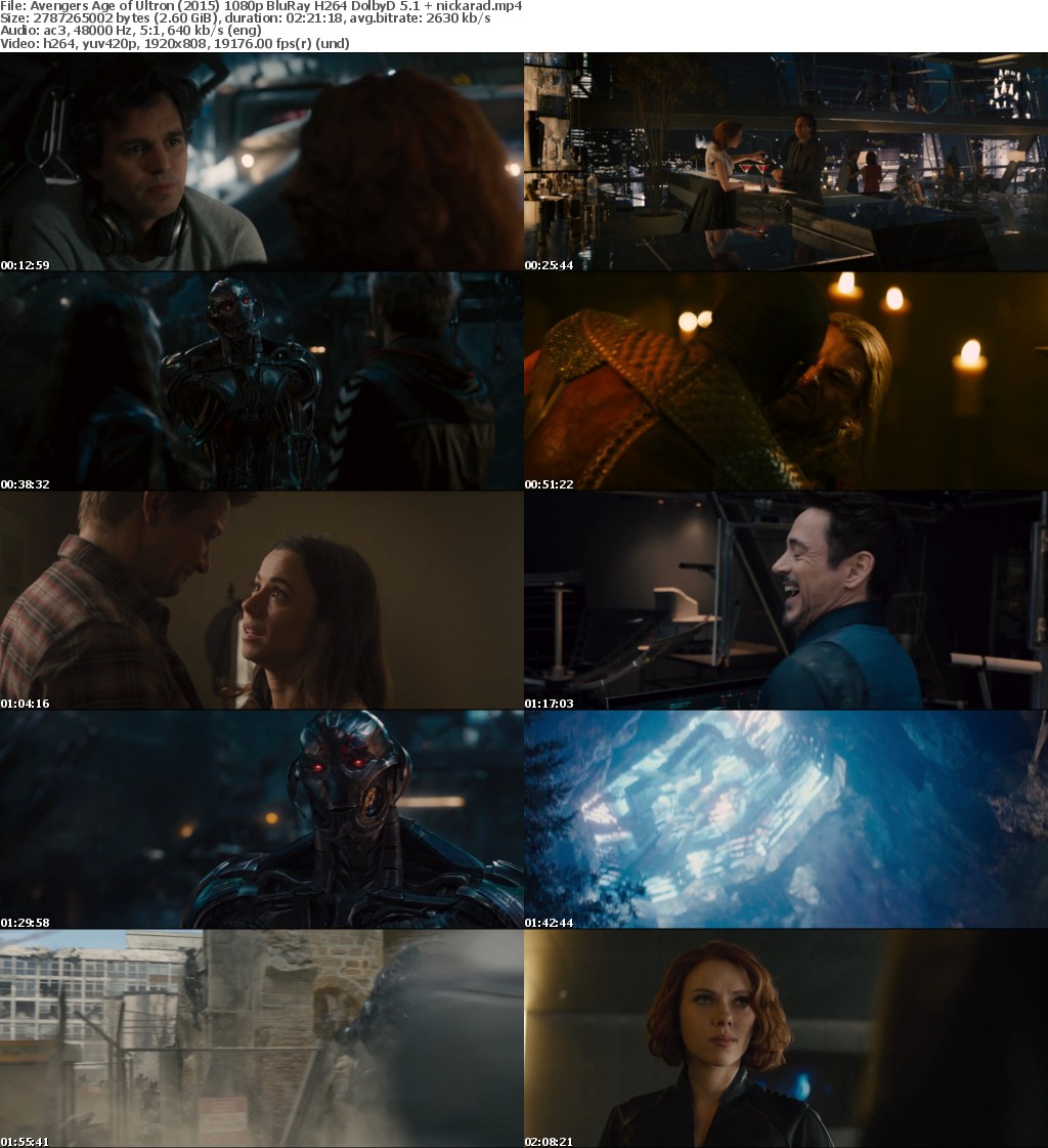 Avengers Age of Ultron (2015) 1080p BluRay H264 DolbyD 5 1 nickarad