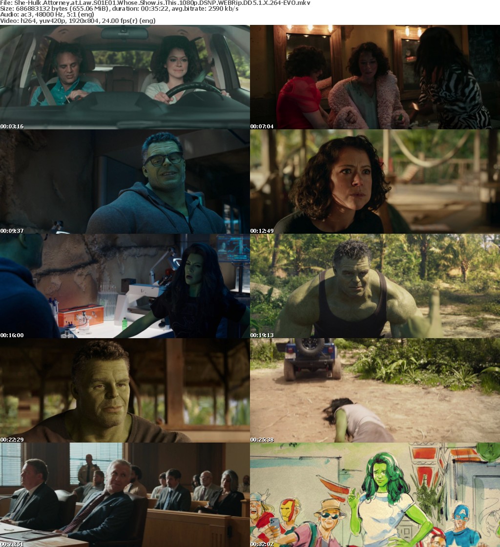 She-Hulk Attorney at Law S01E01 Whose Show is This 1080p DSNP WEBRip DD5 1 X 264-EVO