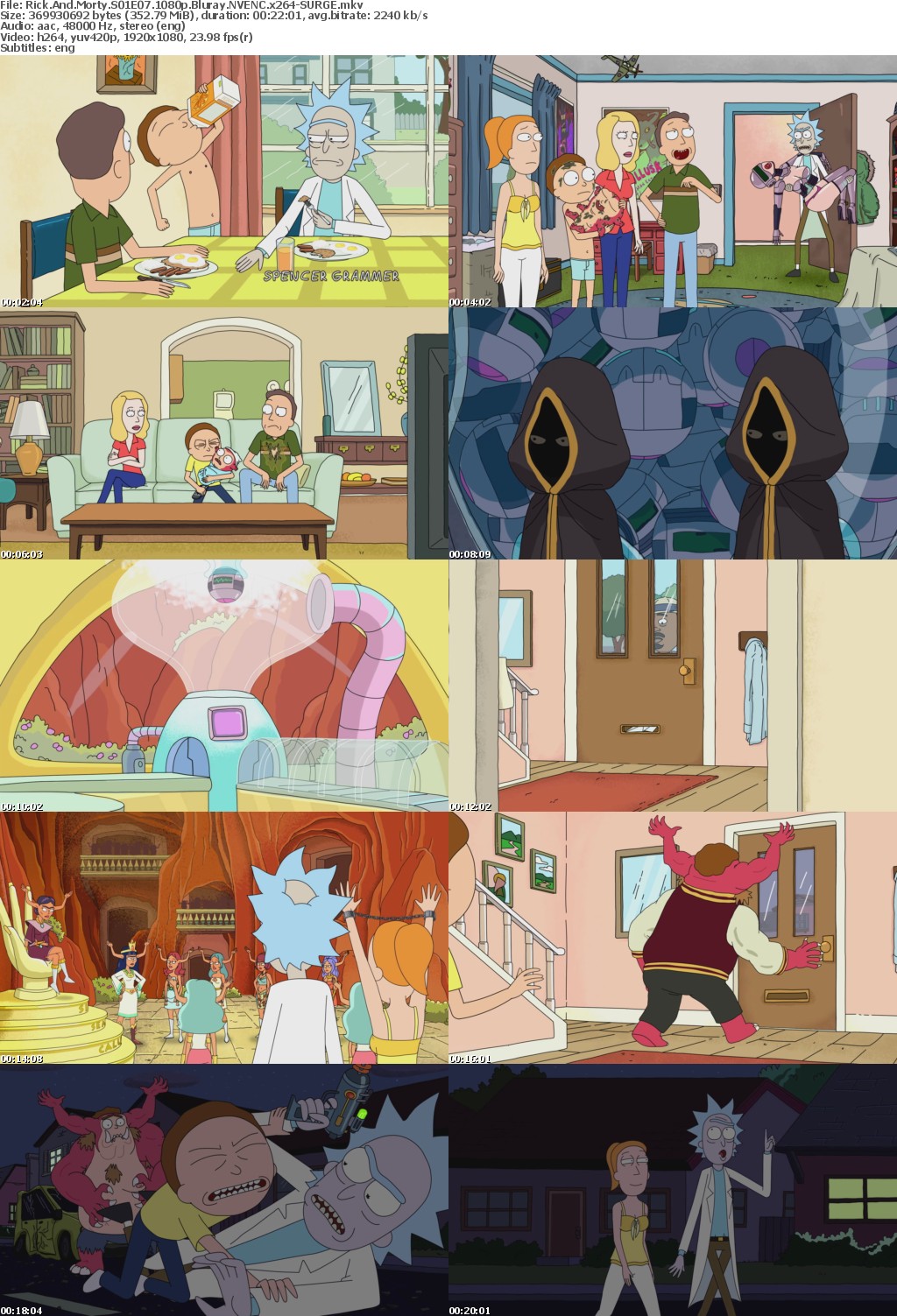 Rick And Morty S01 COMPLETE 1080p Bluray NVENC x264-SURGE