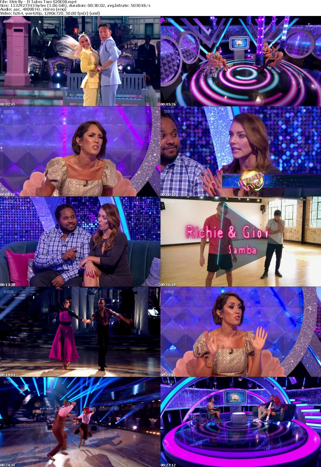 Strictly - It Takes Two S20E08 (1280x720p HD, 50fps, soft Eng subs)