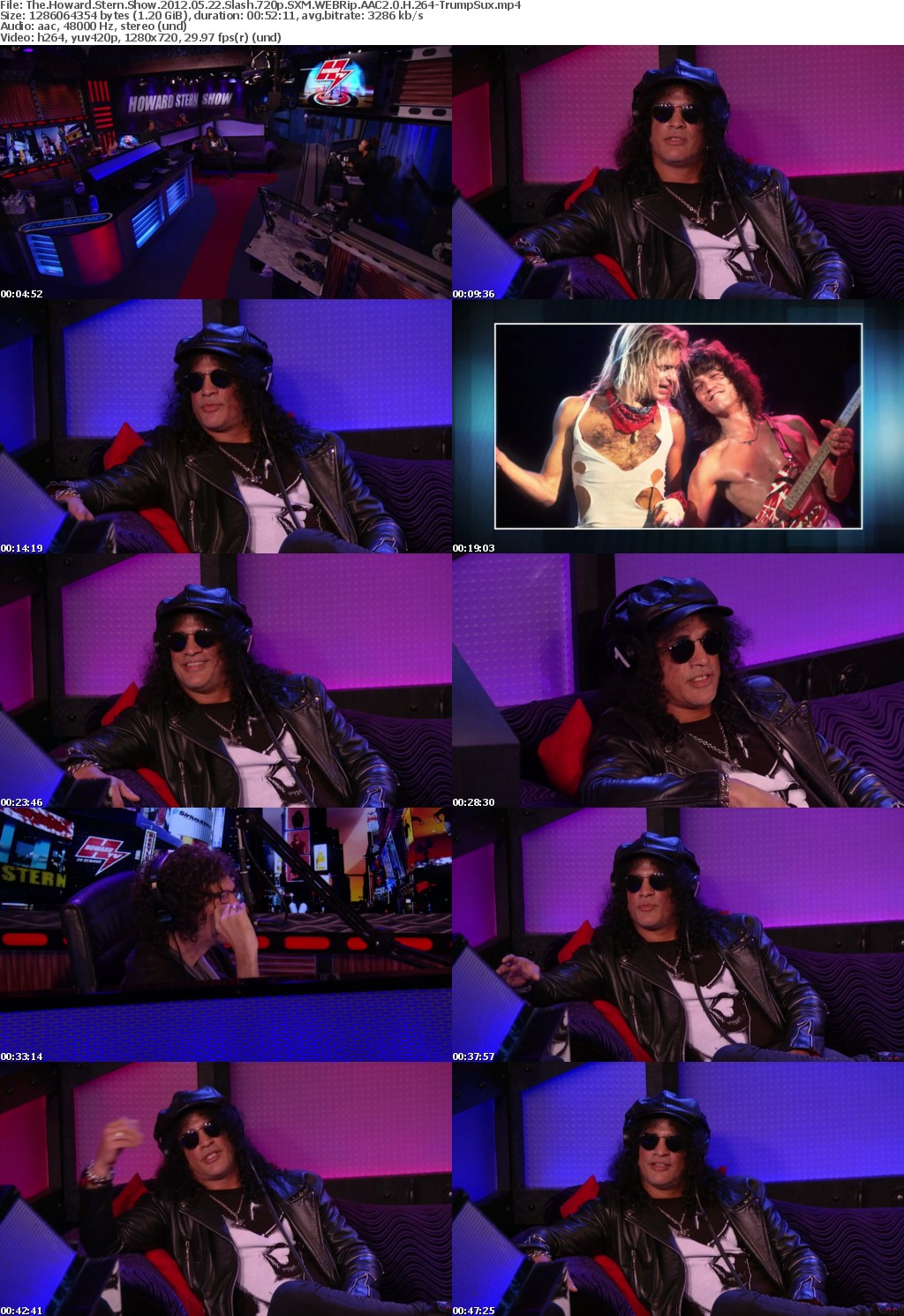 The Howard Stern Show 2012 05 22 Slash 720p SXM WEBRip AAC2 0 H 264-TrumpSux mp4 Dbaum2