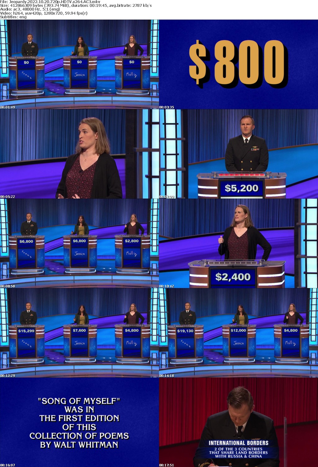 Jeopardy 2022 10 20 720p HDTV x264 AC3 atgoat
