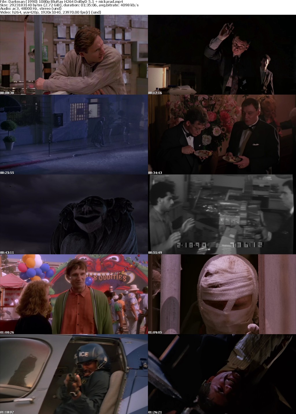 Darkman (1990) 1080p BluRay H264 DolbyD 5 1 nickarad