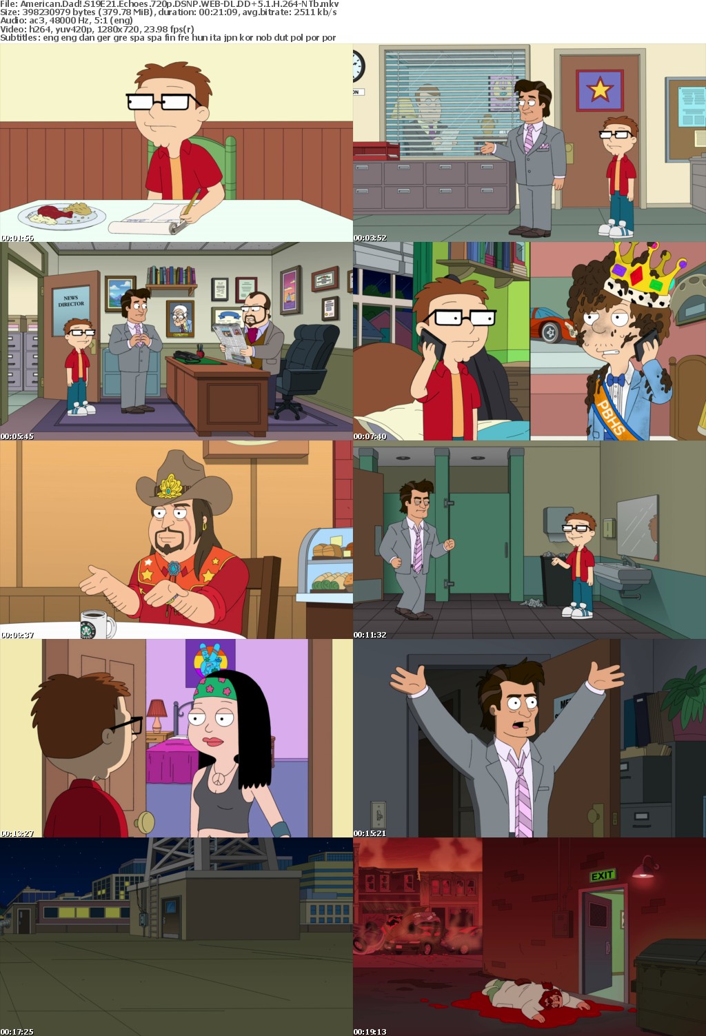American Dad S19E21 Echoes 720p DSNP WEBRip DDP5 1 x264-NTb