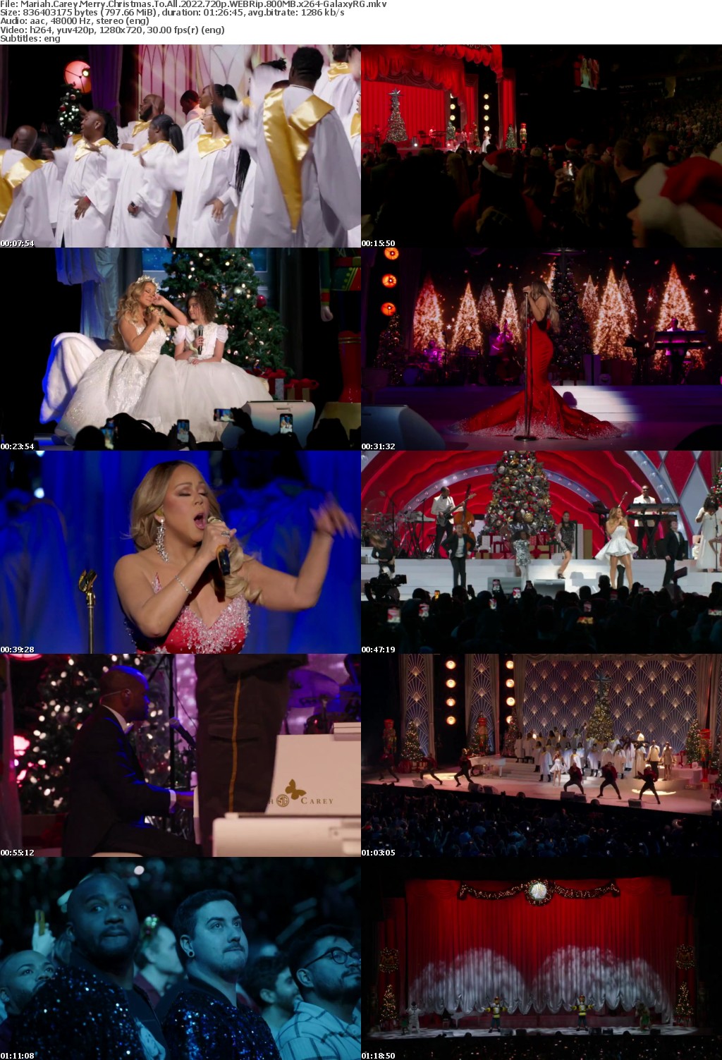 Mariah Carey Merry Christmas To All 2022 720p WEBRip 800MB x264-GalaxyRG