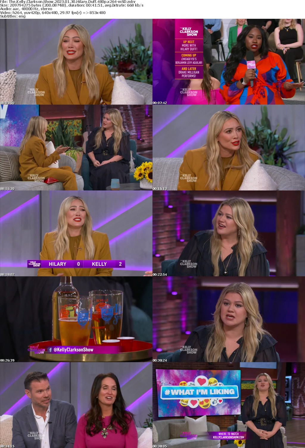The Kelly Clarkson Show 2023 01 30 Hilary Duff 480p x264-mSD