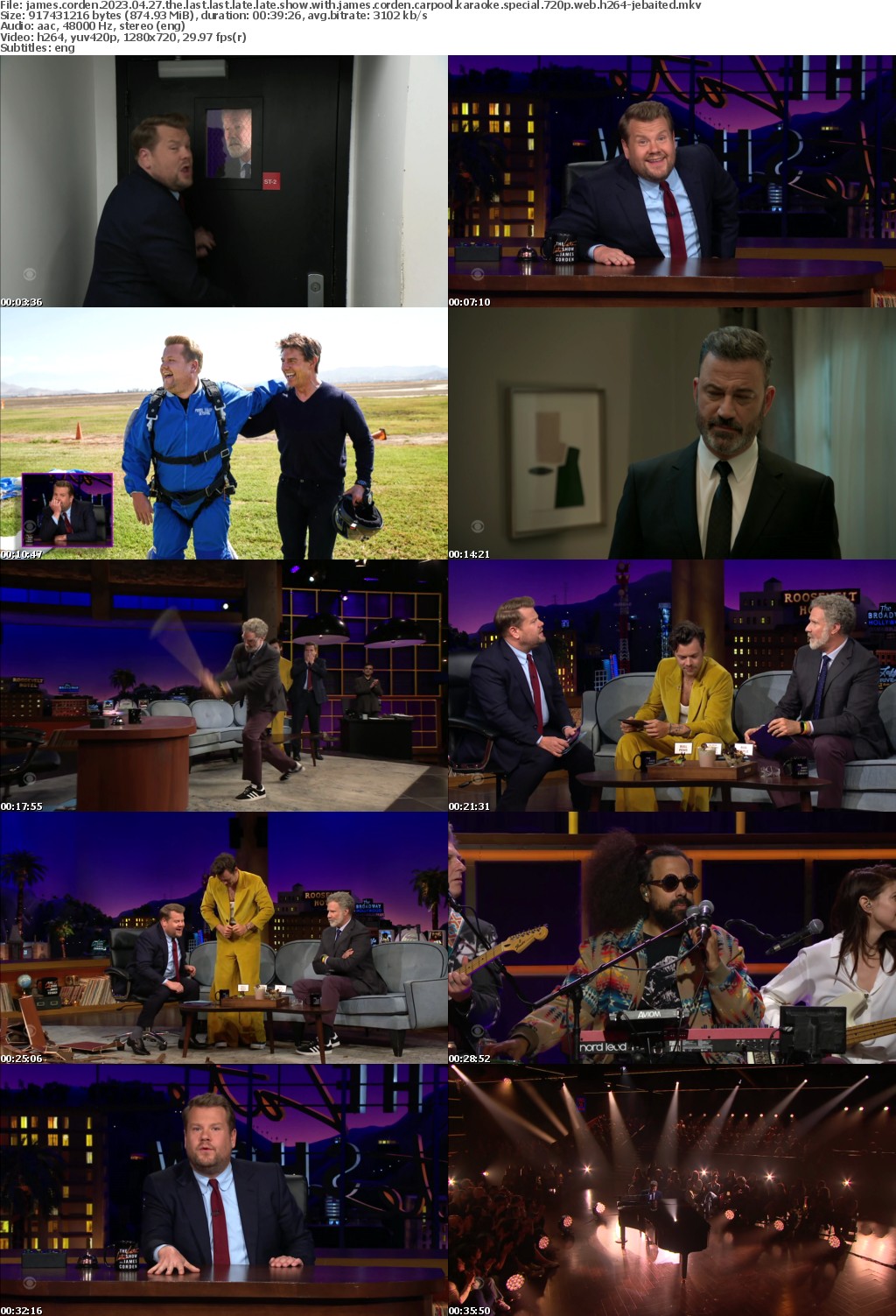 James Corden 2023 04 27 The Last Last Late Late Show With James Corden Carpool Karaoke Special 720p WEB H264-JEBAITED