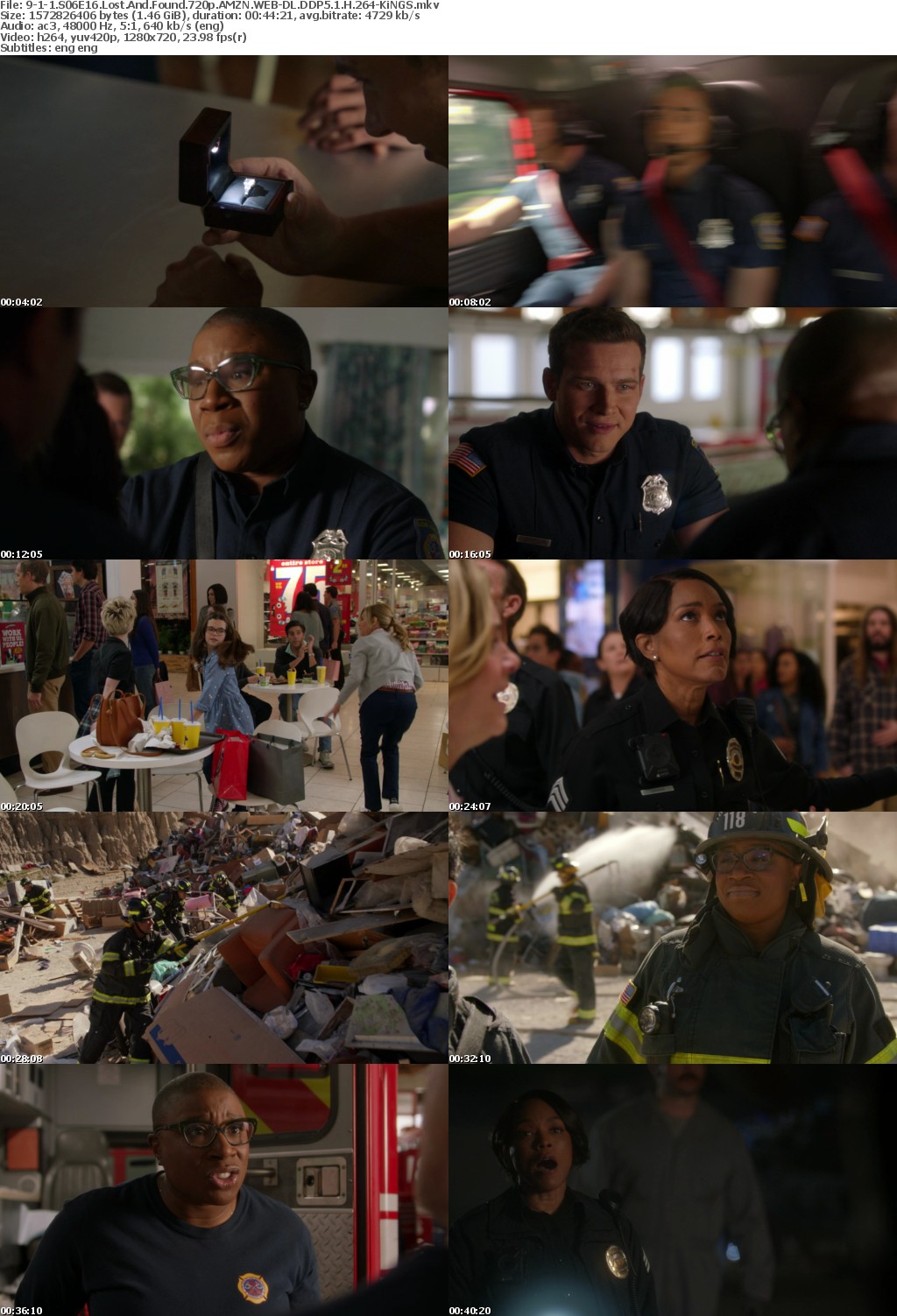 9-1-1 S06E16 Lost And Found 720p AMZN WEBRip DDP5 1 x264-KiNGS