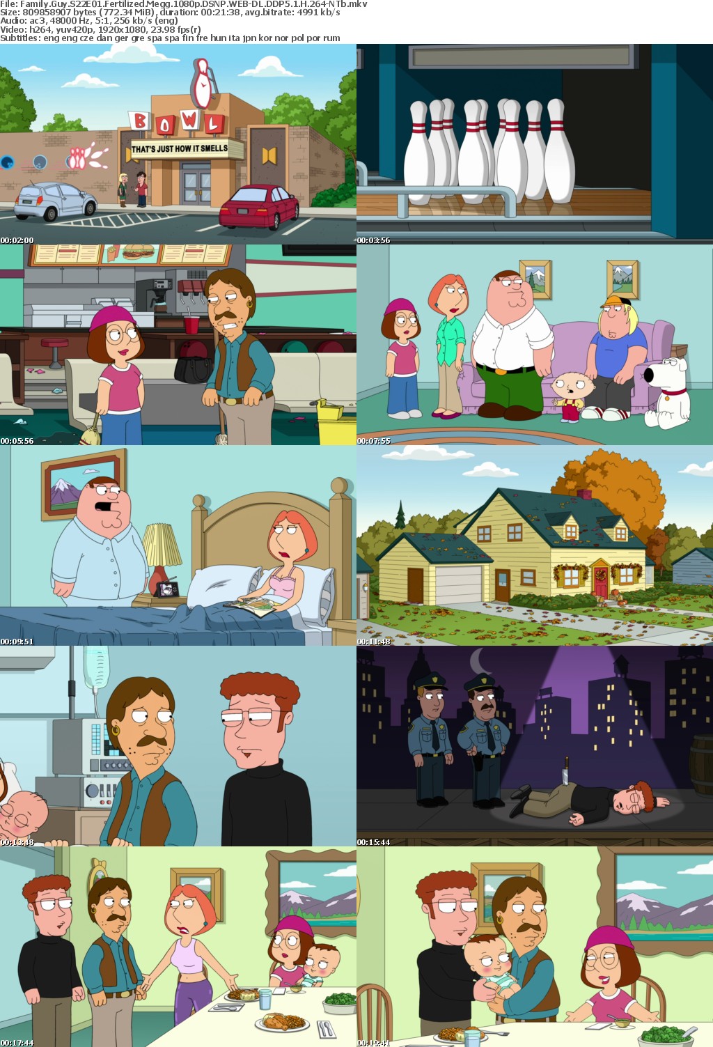 Family Guy S22E01 Fertilized Megg 1080p DSNP WEB-DL DDP5 1 H 264-NTb