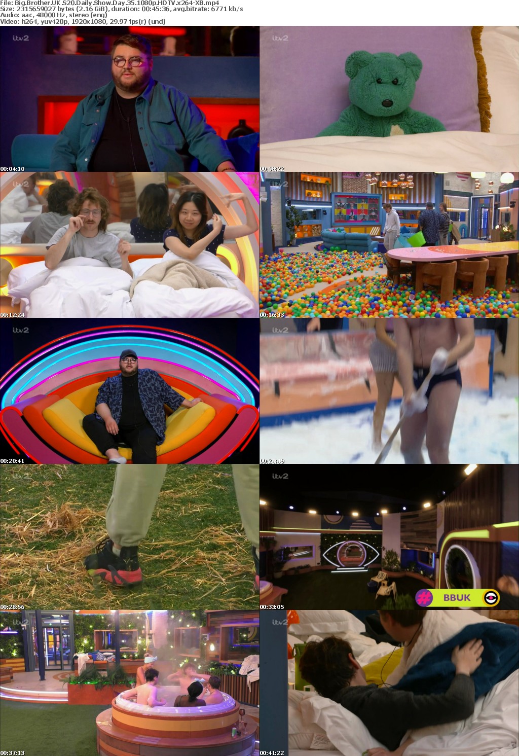 Big Brother UK S20 Eviction Day 35 1080p HDTV x264-XB